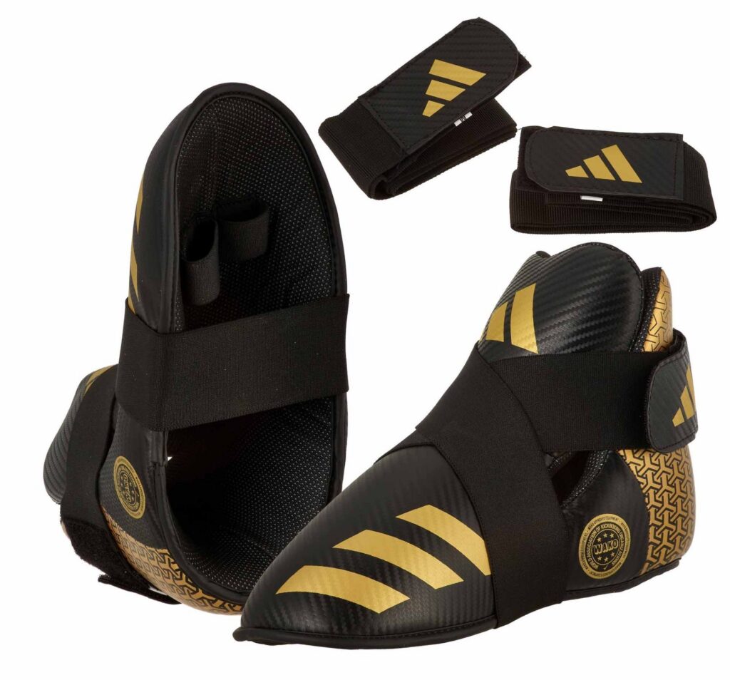 adidas Pro Kickboxing voetbescherming zwart/goud, adiKBB300HD