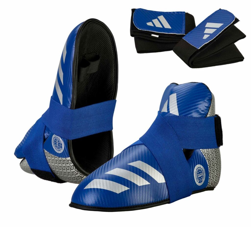 adidas Pro Kickboxing voetbescherming blauw/zilver, adiKBB300HD