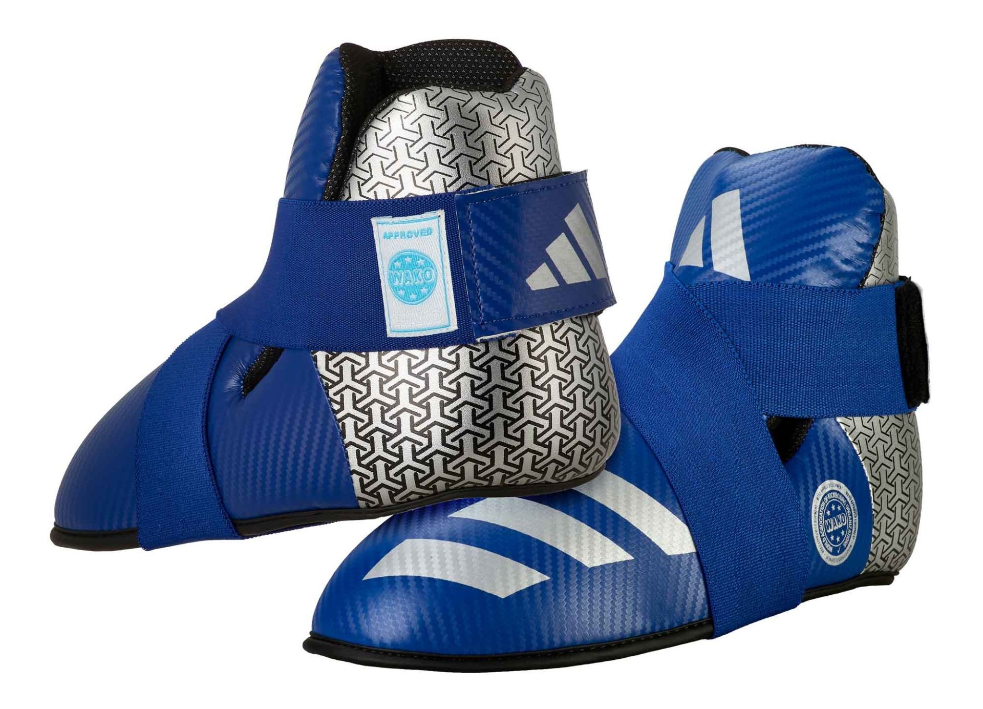 adidas Pro Kickboxing voetbescherming blauw/zilver, adiKBB300HD