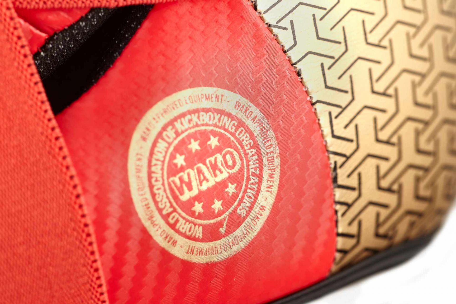 adidas Pro Kickboxing voetbescherming rood/goud, adiKBB300HD