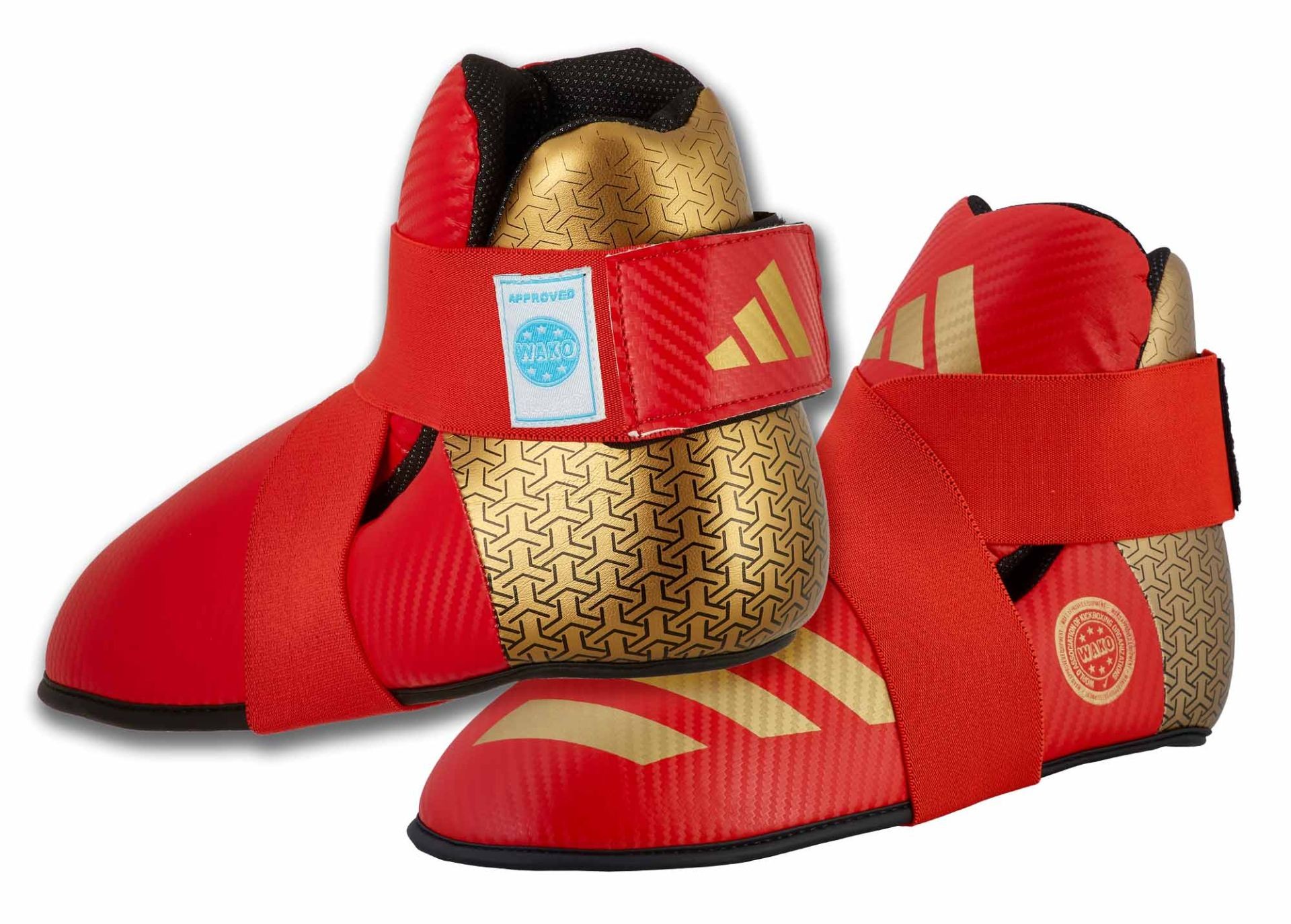 adidas Pro Kickboxing voetbescherming rood/goud, adiKBB300HD