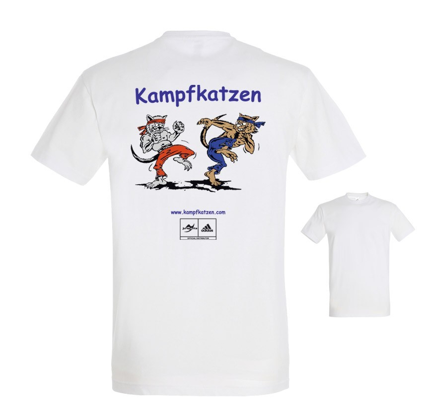 Kampfkatzen Katoenen Kinder T-shirt wit